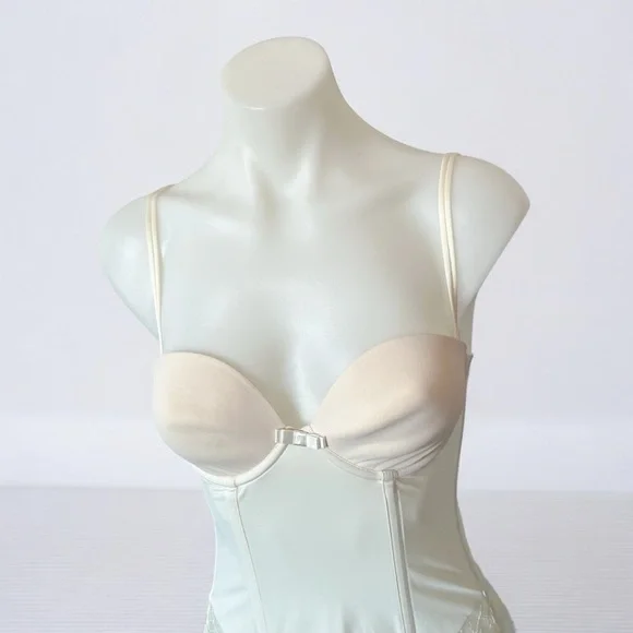 Simone Perele Women's Corset Bra Removable Straps & Garters Ivory Sz 34B - Picture 3 of 16